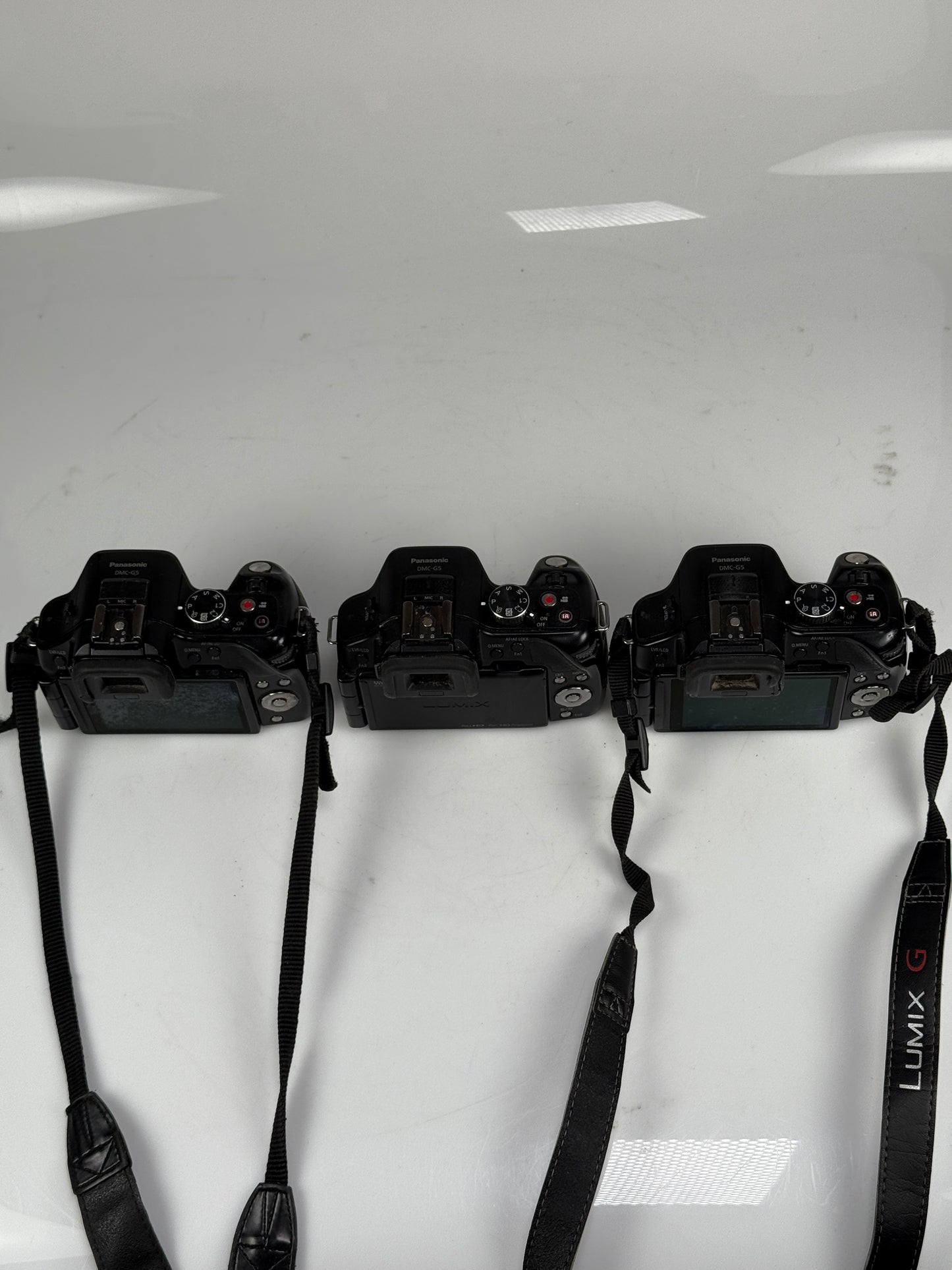 Panasonic Lumix DMC-G5 Mirrorless MFT Digital Camera Body lot of 3