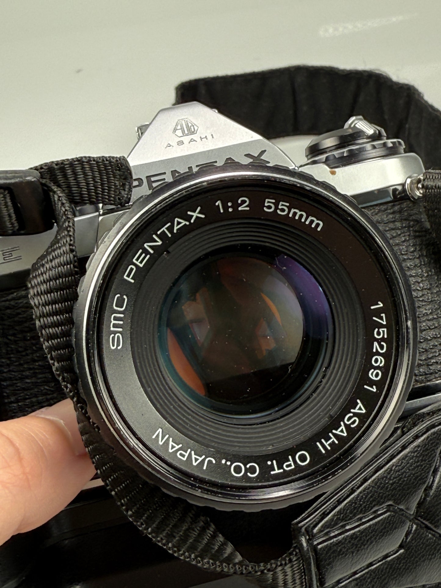 Pentax ME Chrome 35mm Film Camera w/ 55mm F2 Lens