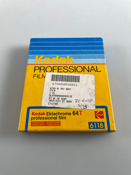 Kodak Ektachrome 64T 6118 4x5'' Large Format Film Box of 10 Expired 1991