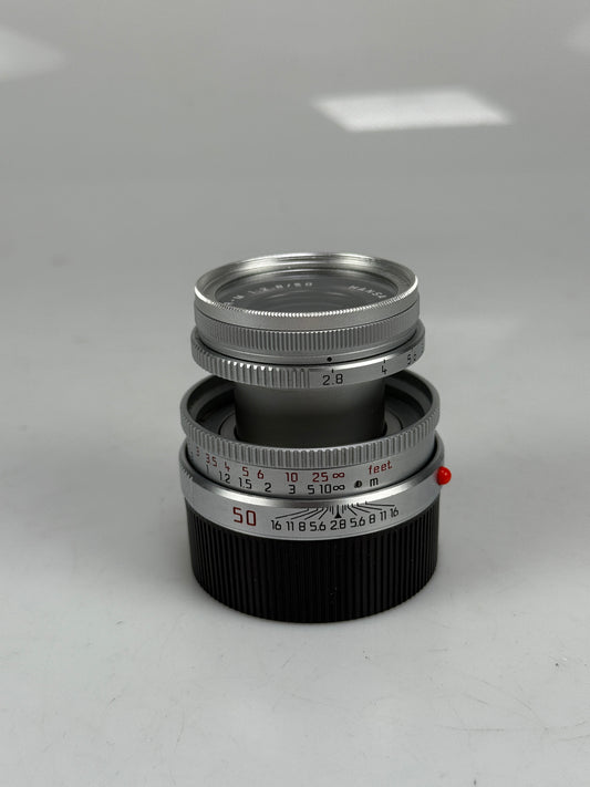 Leica HANSA 50mm Elmar-m f2.8 Silver Chrome Lens RARE