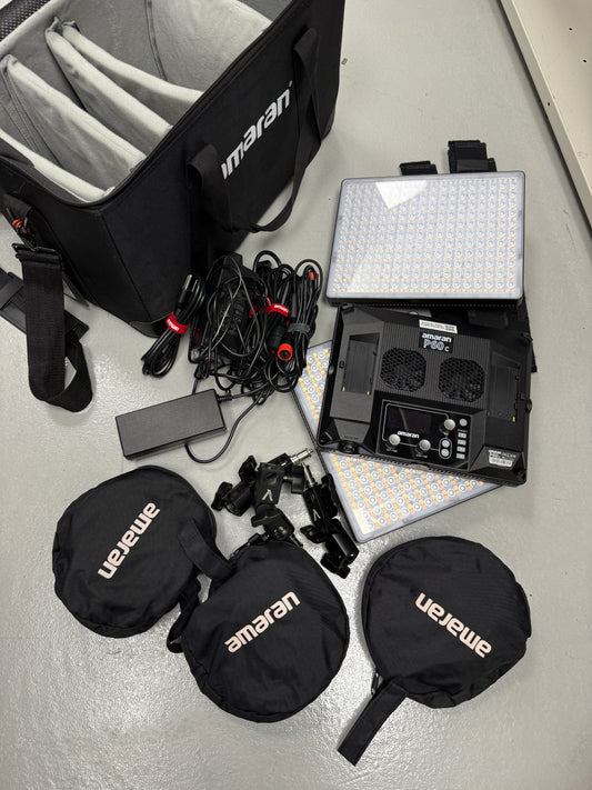 Aputure Amaran P60c RGBWW LED Soft Light Panel 3 light kit