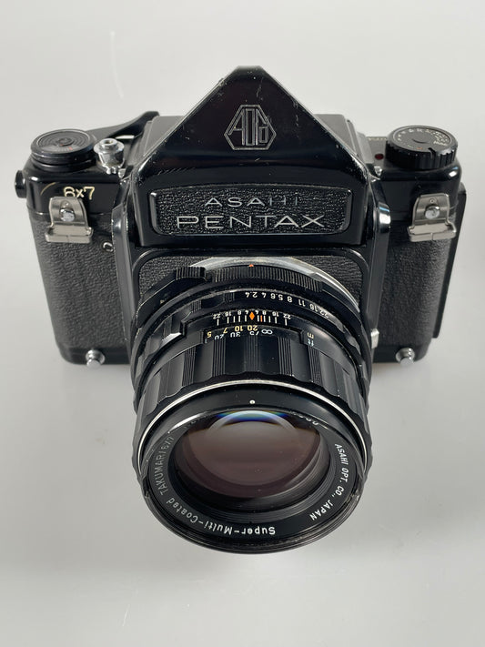 Pentax 67 6x7 Film Camera Prism with 105mm f2.4 Lens