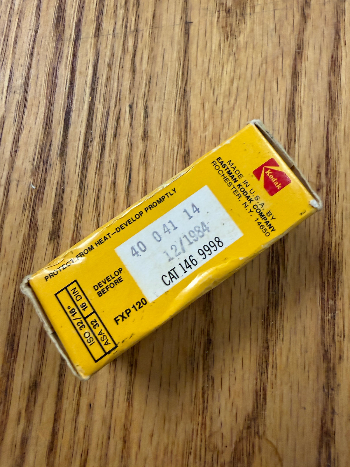 Kodak Panatomic-X  ASA 32, 120, FXP120, B&W film ONE ROLL