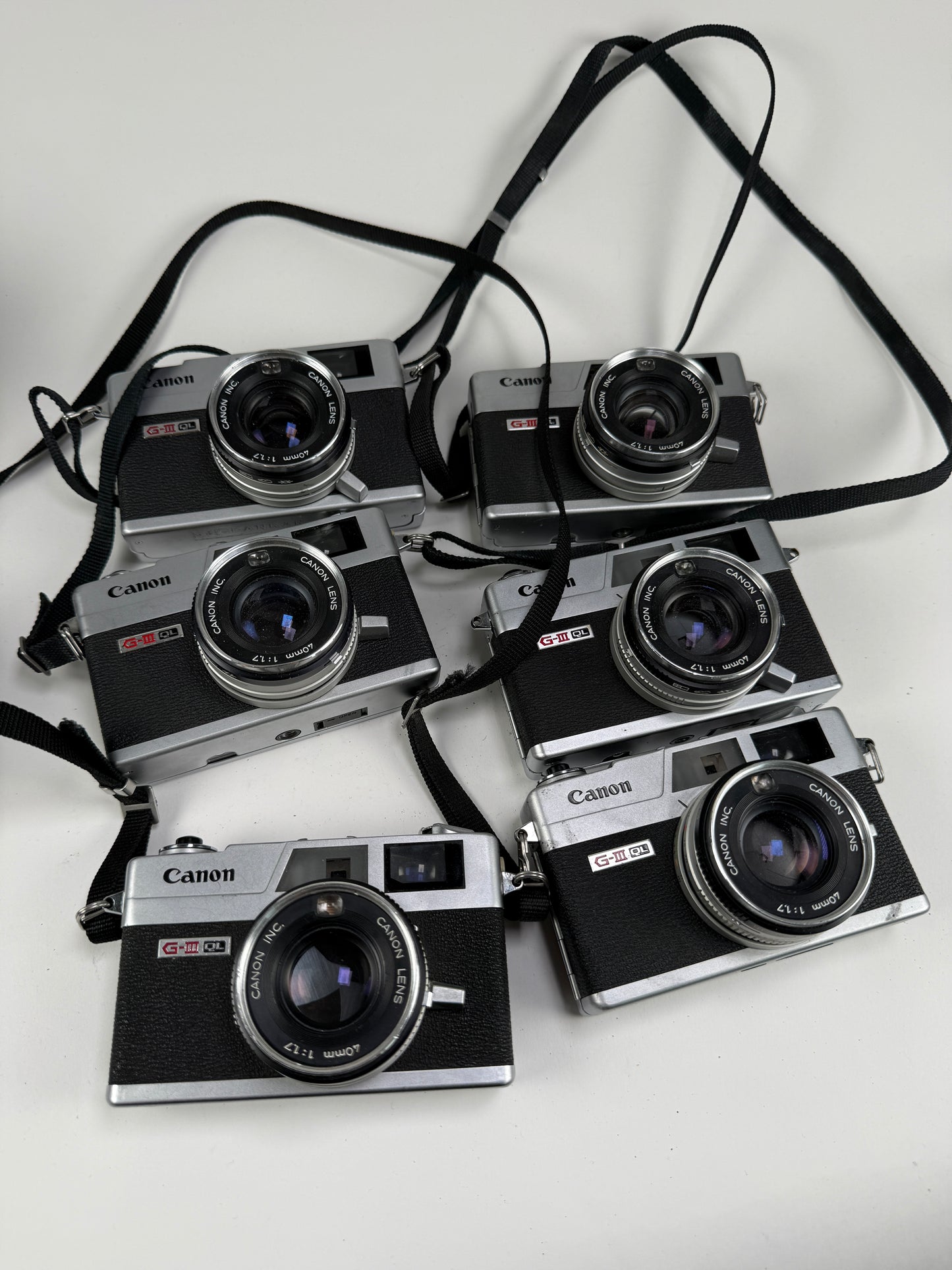Canon Canonet QL17 GIII 35mm Rangefinder Film Camera lot of 6
