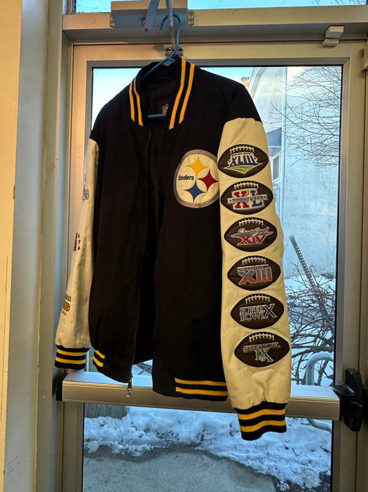 Pittsburgh Steelers 6x Super Bowl Champions Letterman Jacket XL limited edition