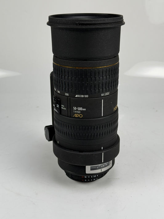Sigma AF 50-500mm f4-6.3 D EX DG APO HSM Lens Nikon