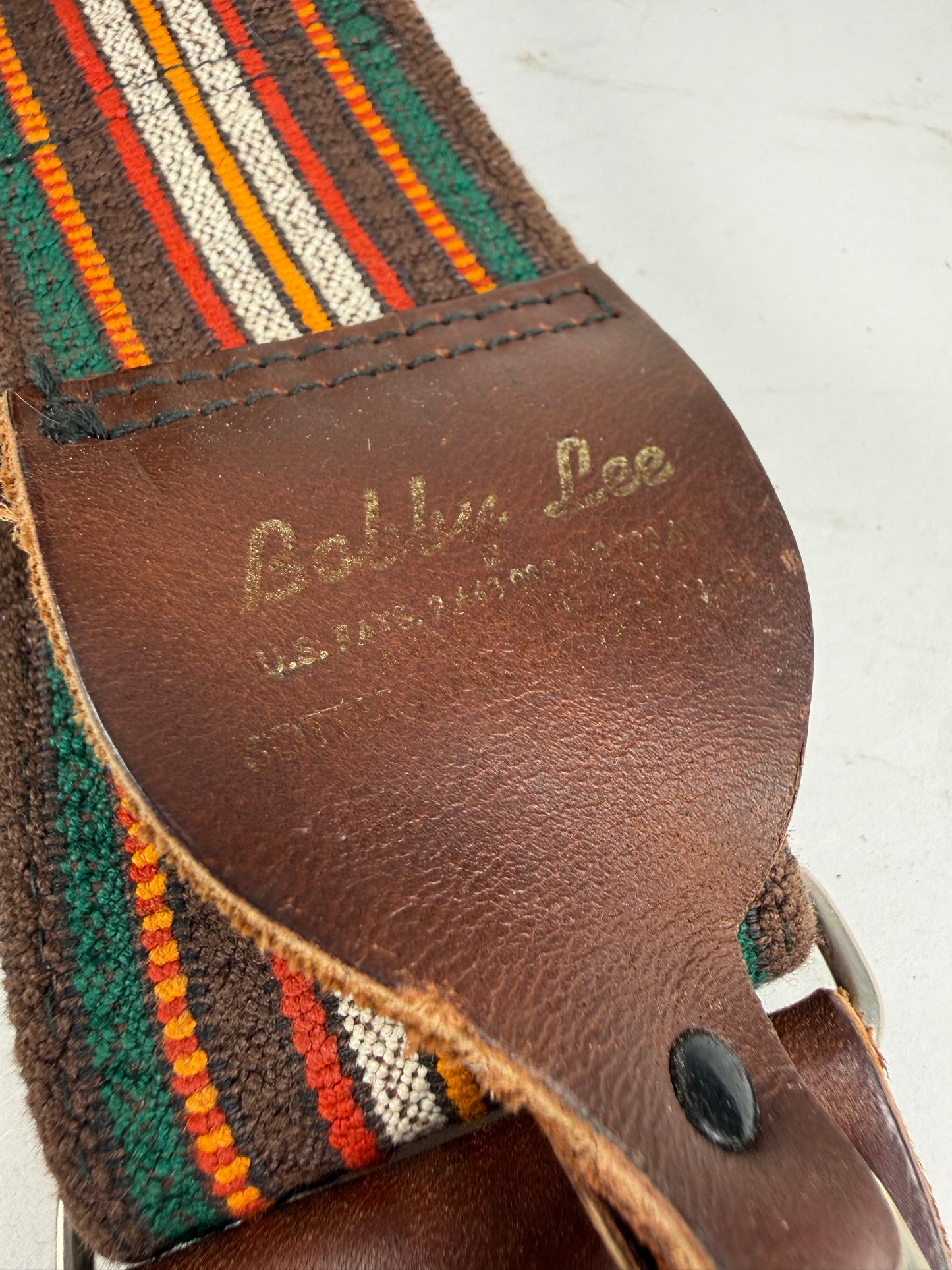 Bobby Lee Camera Strap | Hippie Woven Retro Metal Hooks & Leather | Made In USA