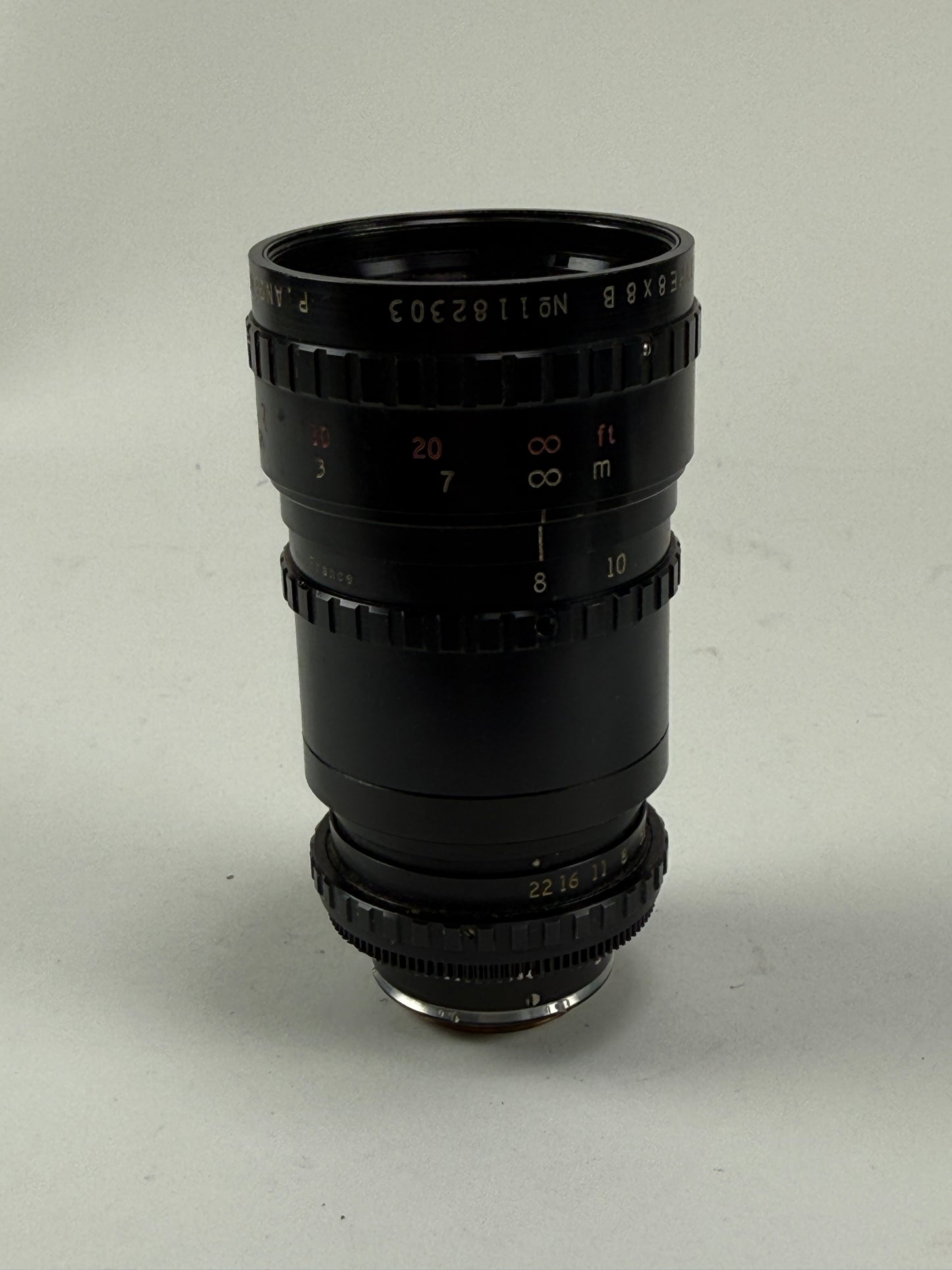 Angenieux 8-64mm 1.9 8x8 B Zoom Lens for Beaulieu Super 8 c mount