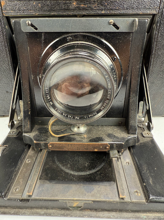 Graflex 3A Bellows Camera with Bausch Lomb Zeiss tessar 5x7 lens