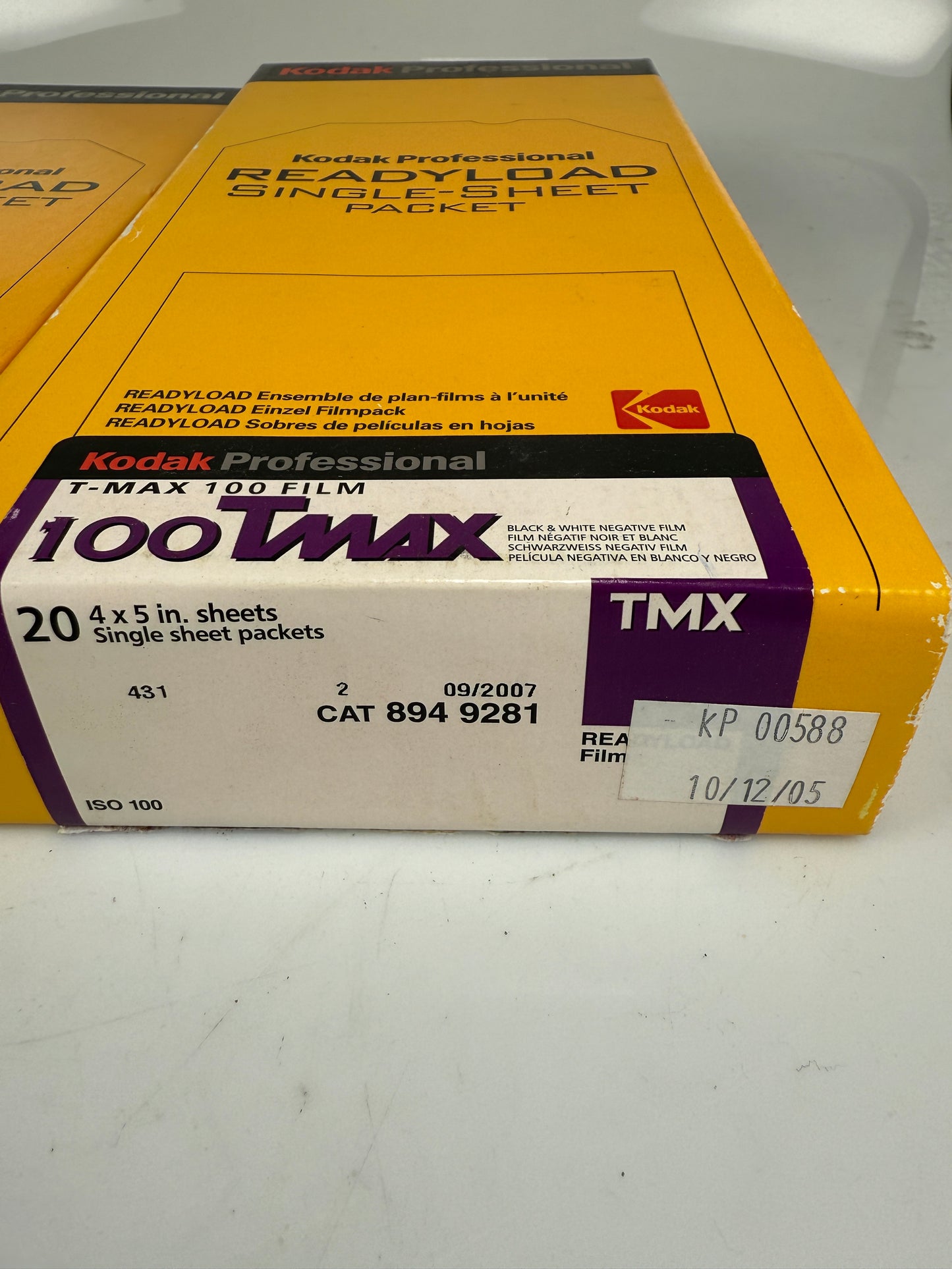 Kodak Ektachrome 100 plus, 100 Tmax QuickLoad 15 sheets of 4x5 film