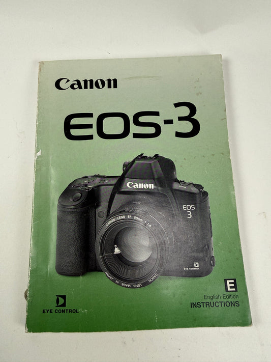 Canon EOS 3 SLR film camera Instruction Manual