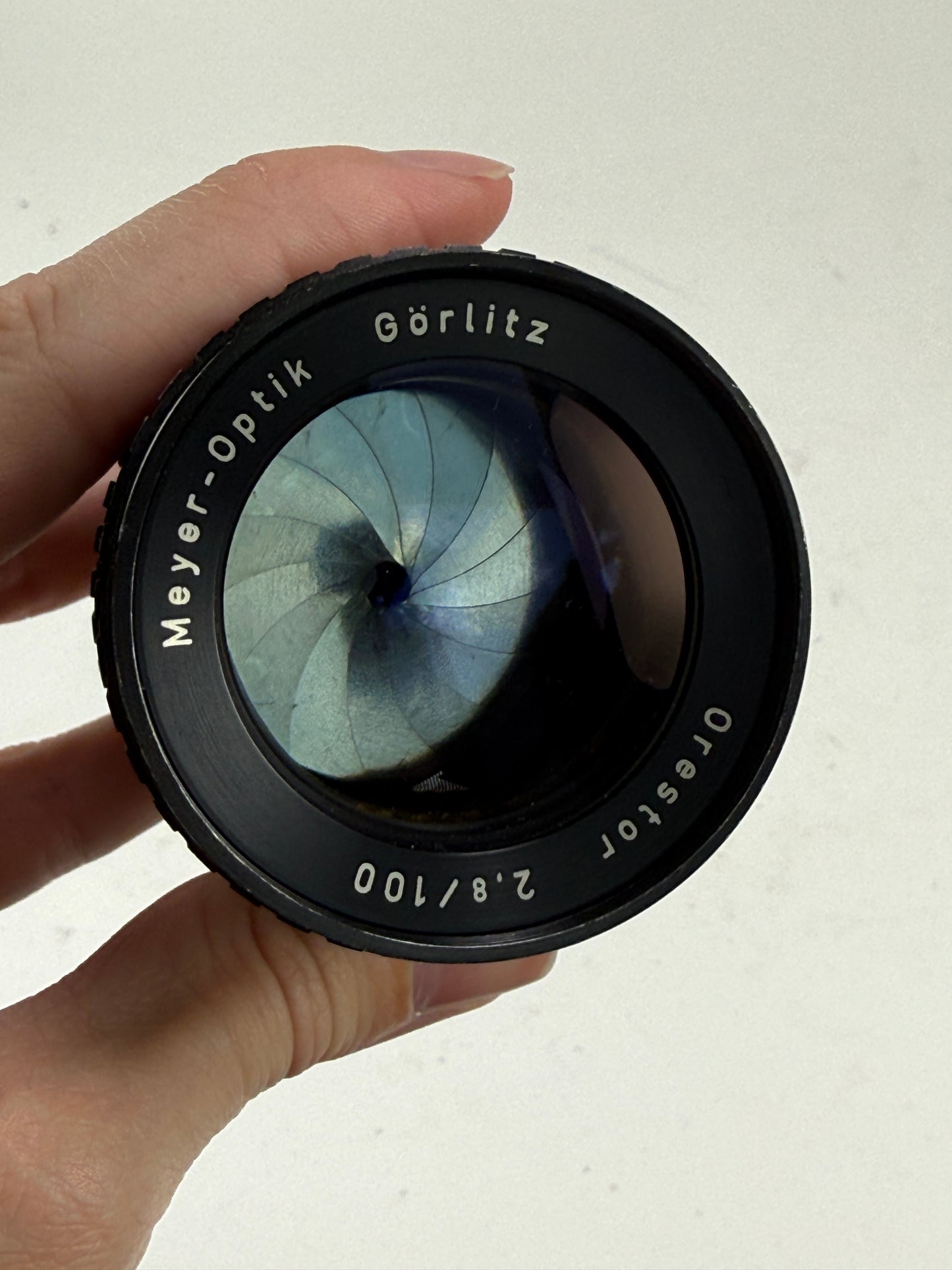 Meyer Optik Gorlitz Orestor 100mm f2.8 Exakta zebra lens