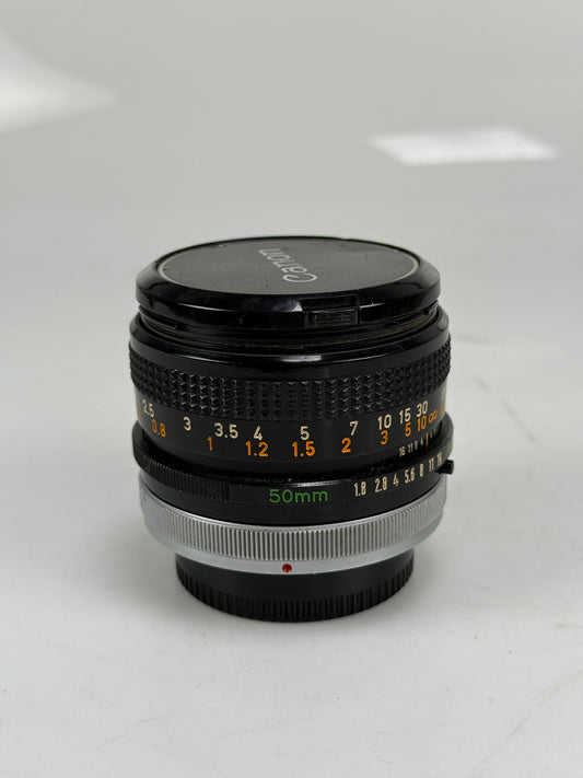 Canon 50mm F1.8 SC FD mount lens