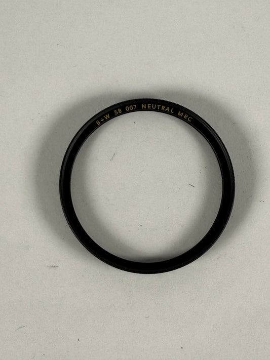 B+W 58mm Neutral 007 Clear MRC lens filter