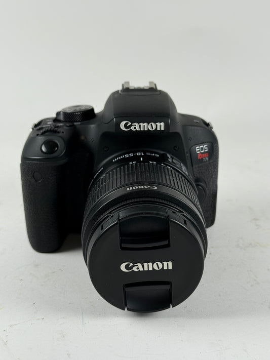 Canon EOD Rebel T7i 24.2MP 18-55mm Lens DSLR Camera - Black kit