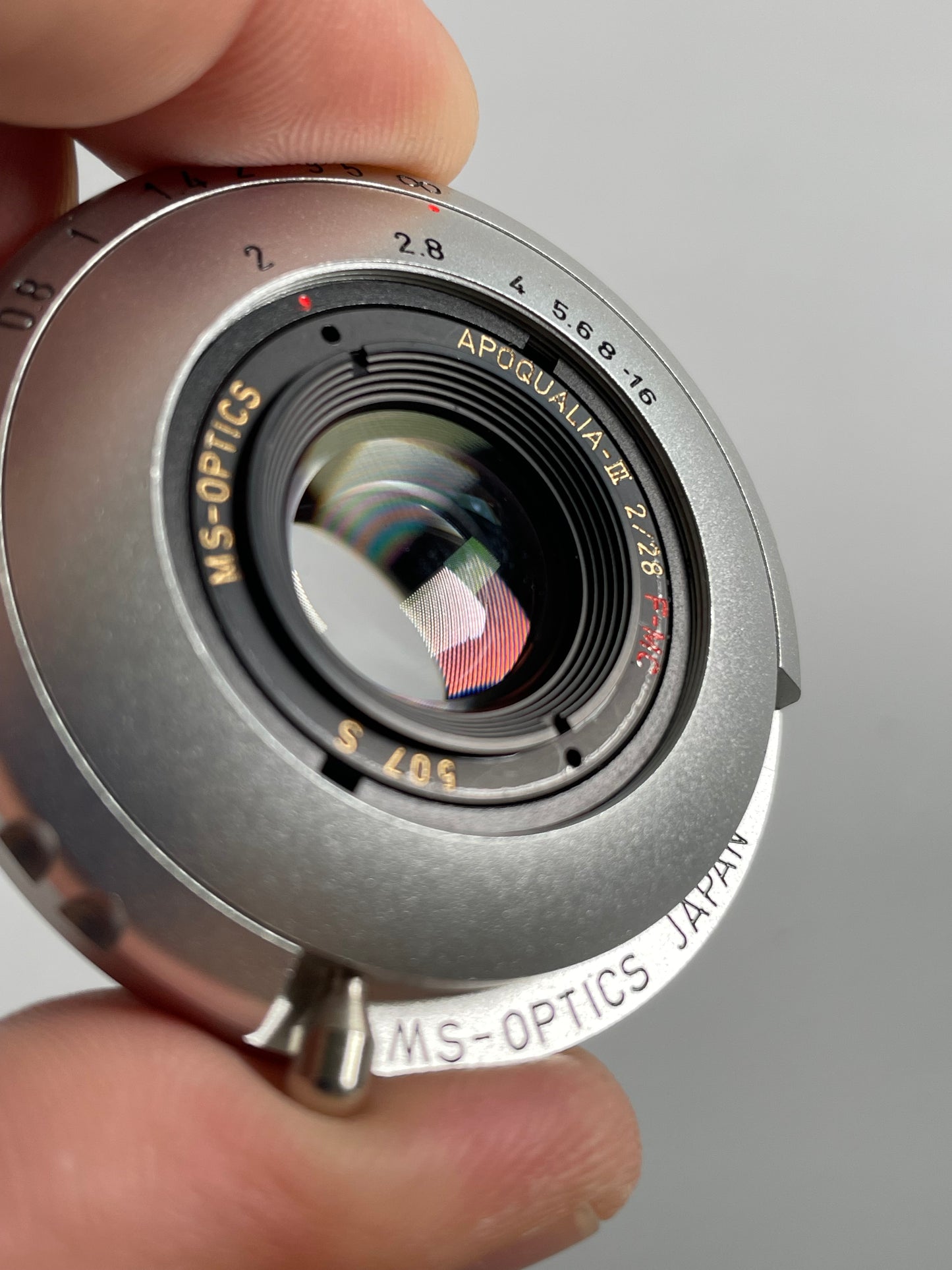 MS Optics Apoqualia III FM-C 28mm f2 507S silver chrome Leica M mount