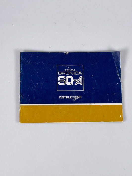 Bronica SQ A Camera instruction manual