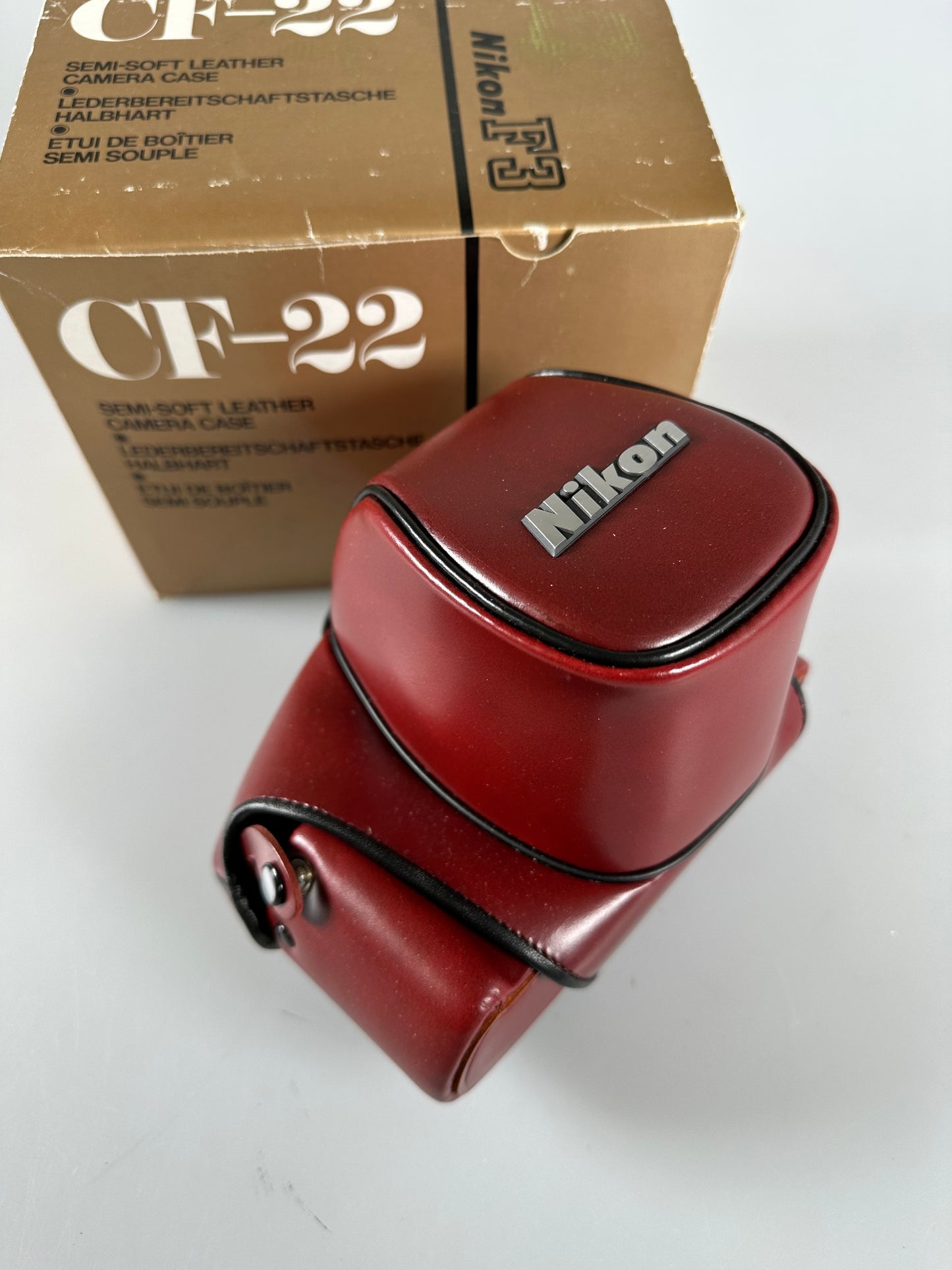 Nikon CF-22 Red Brown Ever Ready Case for Nikon F3 F3HP F3T