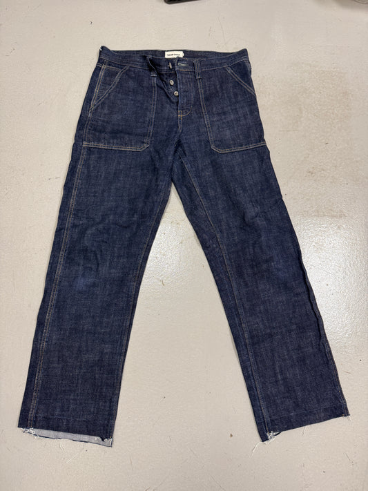 Taylor Stitch Mens Jeans 34x30 Blue Straight The Mariner Selvedge