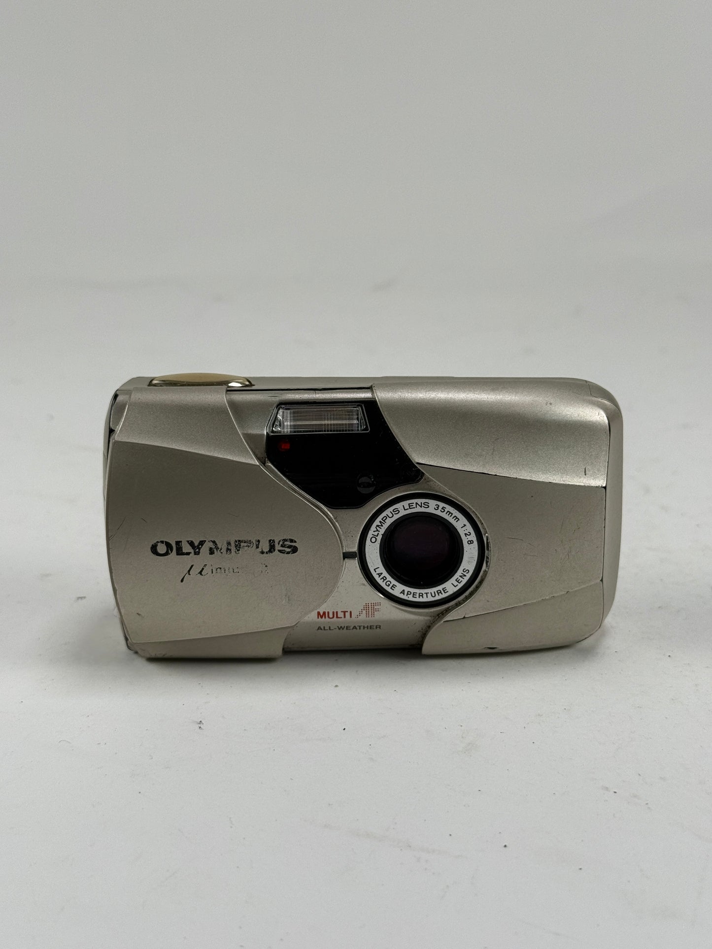 Olympus Stylus Epic DLX MJU II 35mm point and shoot p&s film camera 35mm f2.8 chrome/silver