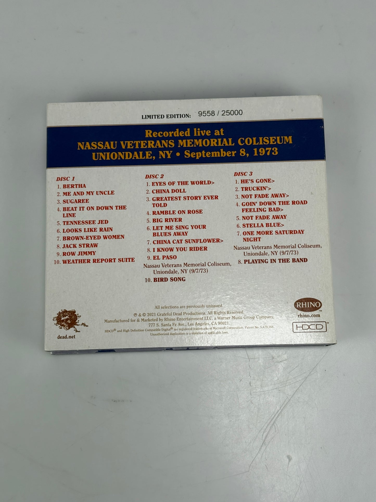 Grateful Dead Dave's Picks 38 Nassau Coliseum Uniondale New York 9/8/73 3 CD New