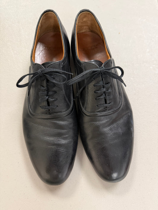Bally Size 10.5D Black Leather Oxford Shoes