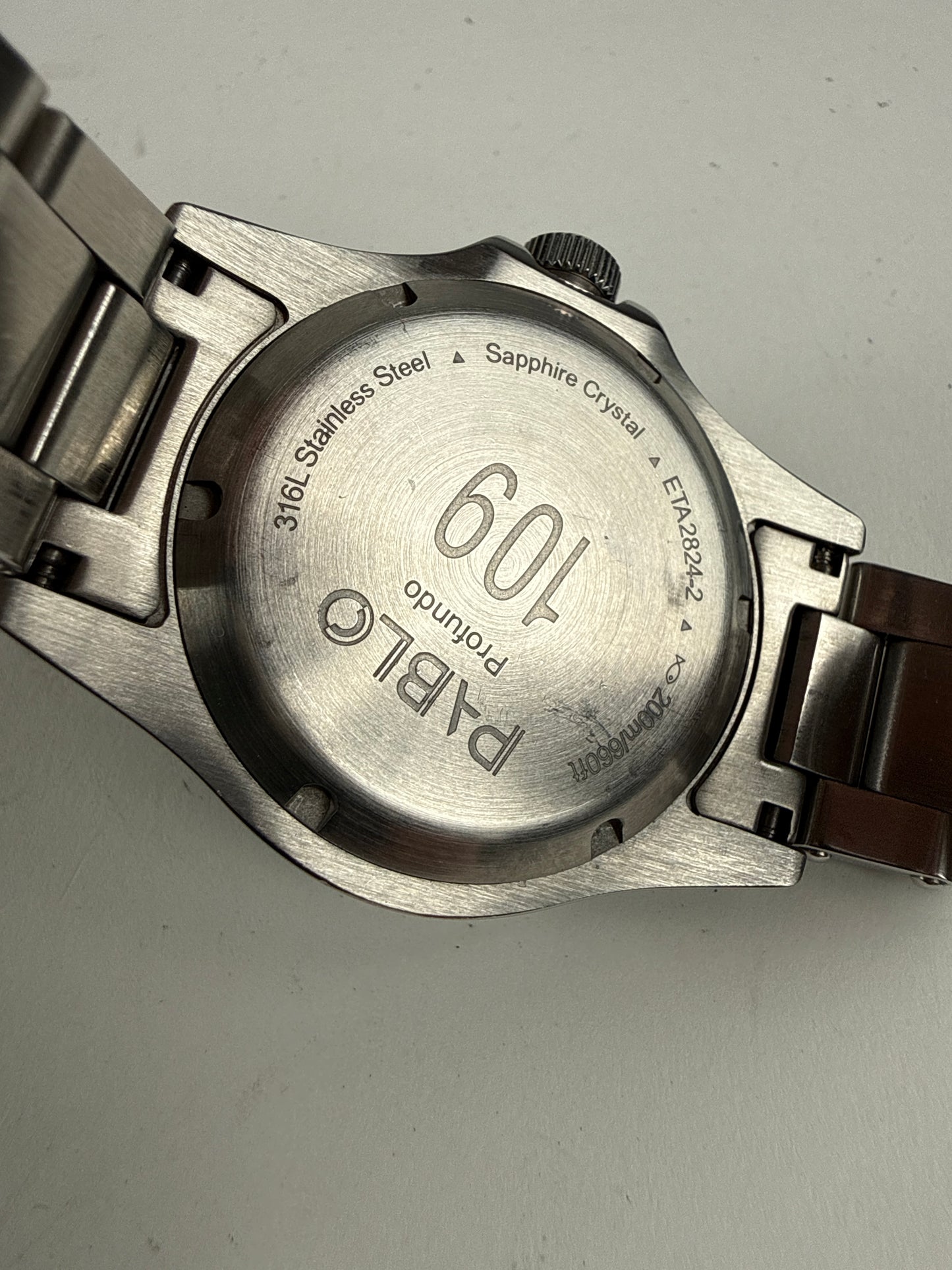 PABLO profundo eta2824-2 steel automatic dive watch
