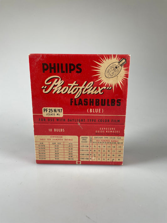 Philips Photoflux PF 25N/97 Blue Flash Bulbs 10 Bulbs Sealed