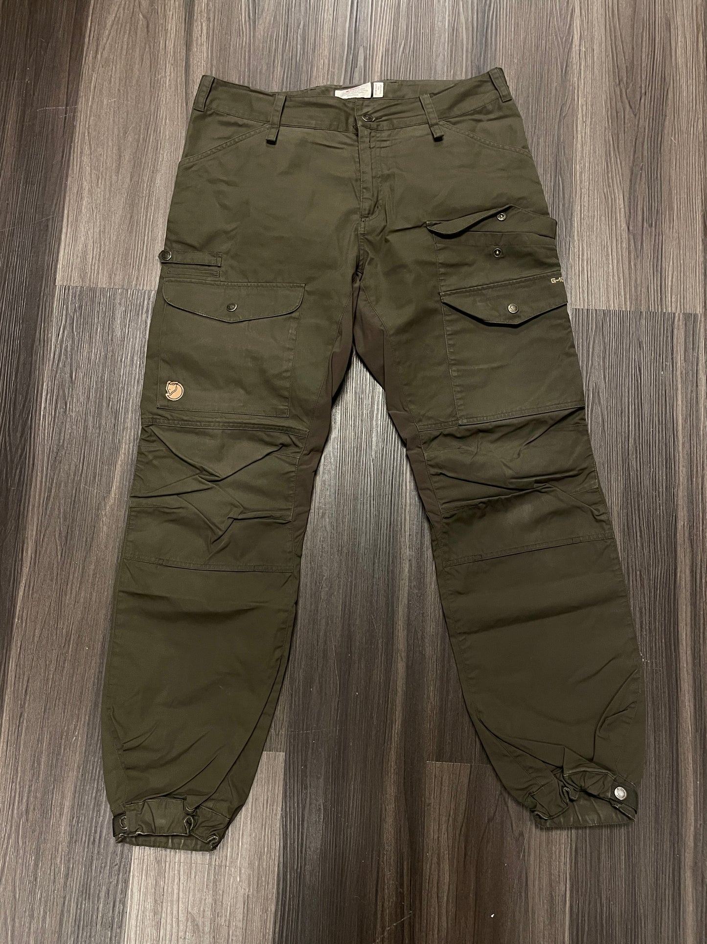 Fjallraven Trousers Mens G-1000 M Waist 33-34 Inseam Regular Olive