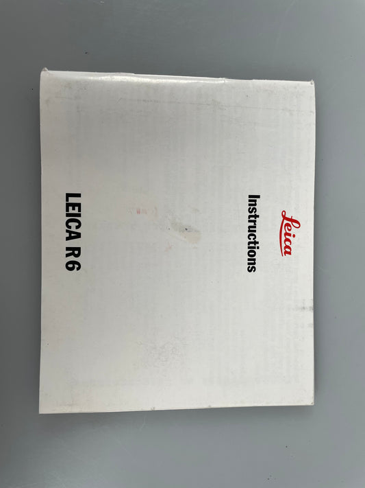 Leica R6 Instruction Manual Booklet