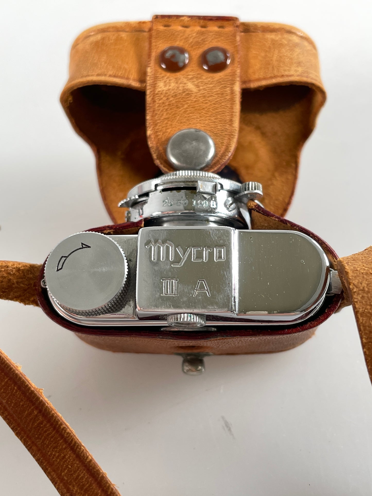 Mycro IIIa Subminiature Film Camera Ona 20mm f4.5 orange Filter