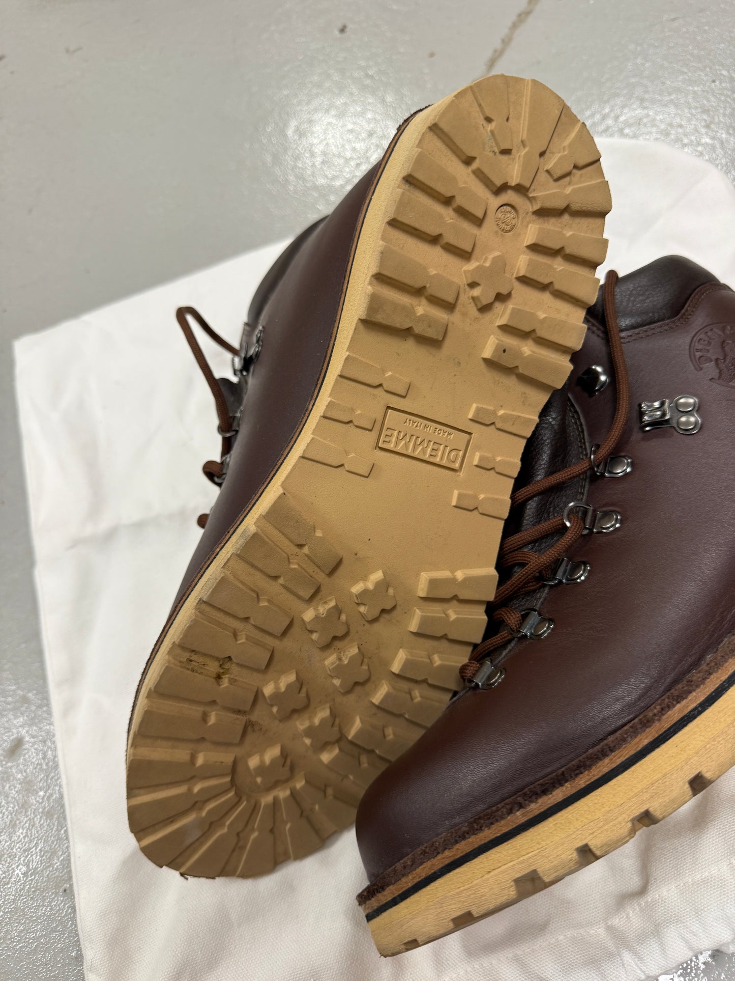Diemme Roccia Vet Brown size 44 Full Grain Leather Mens Hiking Boots