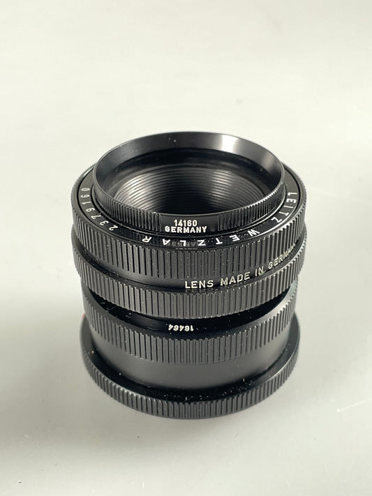 Leica Black 65mm f3.5 Elmar with 16464 Focusing Helicoid