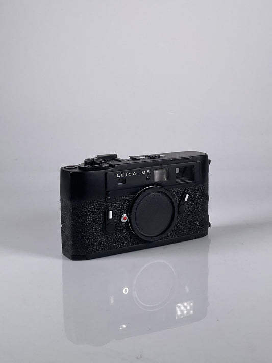 Leica M5 Black Chrome 35mm Rangefinder Film Camera 2 lug