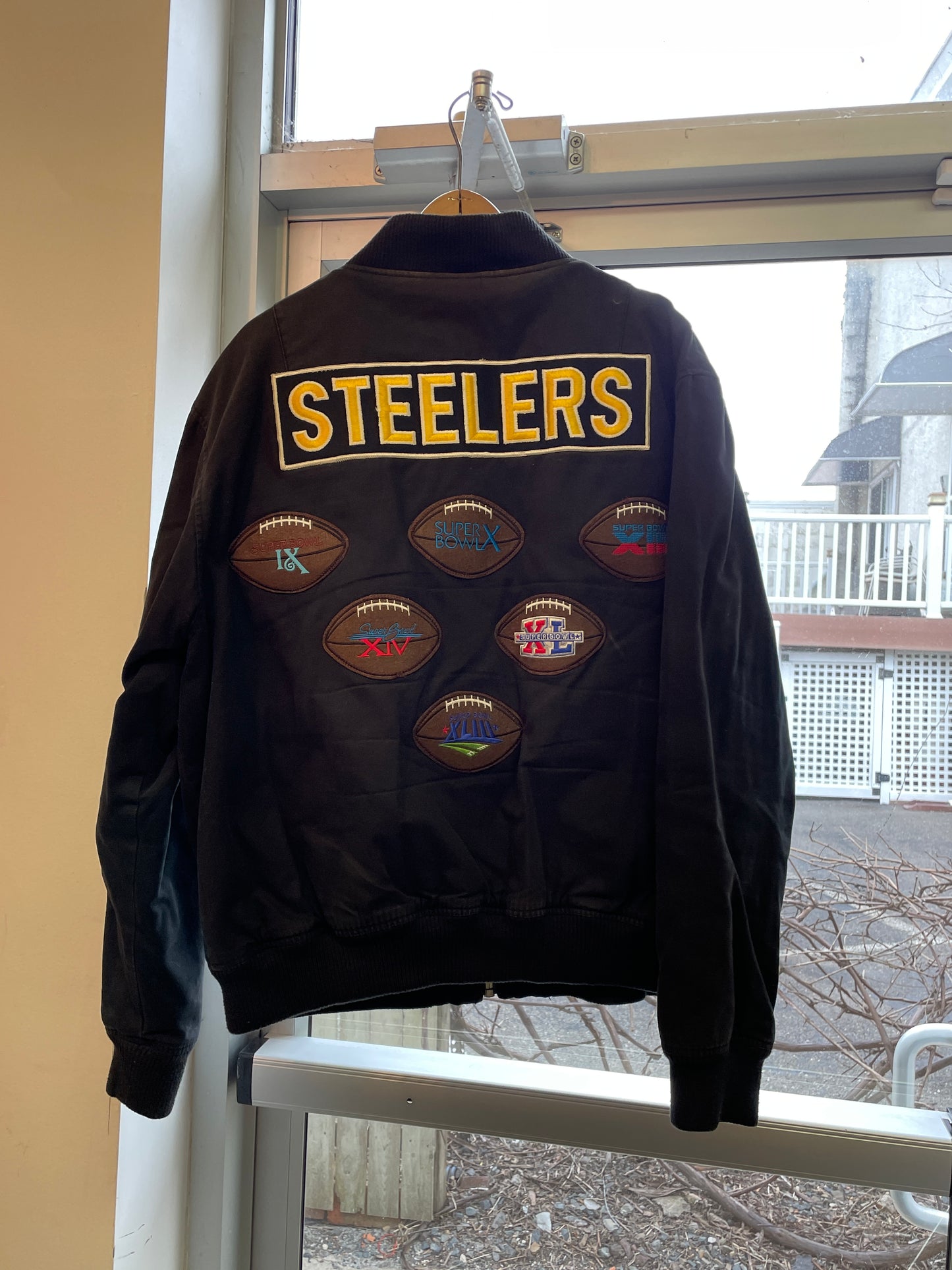 Vintage Lucky Brand Corp Too Tough To Die Jacket Men's Size XL Steelers NFL