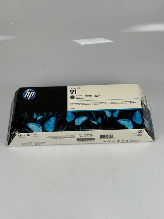 Genuine HP 91 Matte Black Ink Cartridge C9464A 3/2019