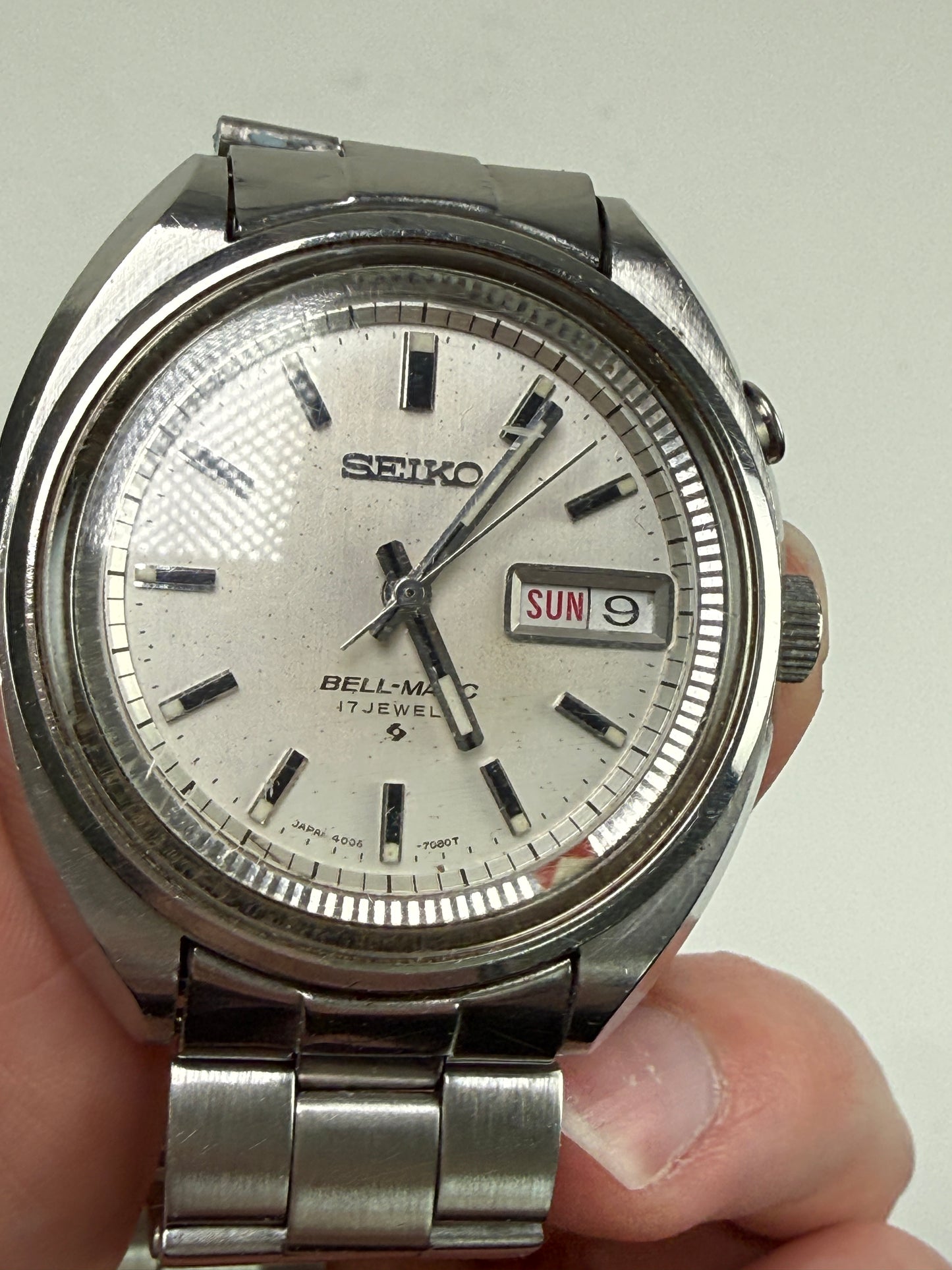 Vintage SEIKO Bell Matic 17J Automatic 4006-7002 Alarm Watch