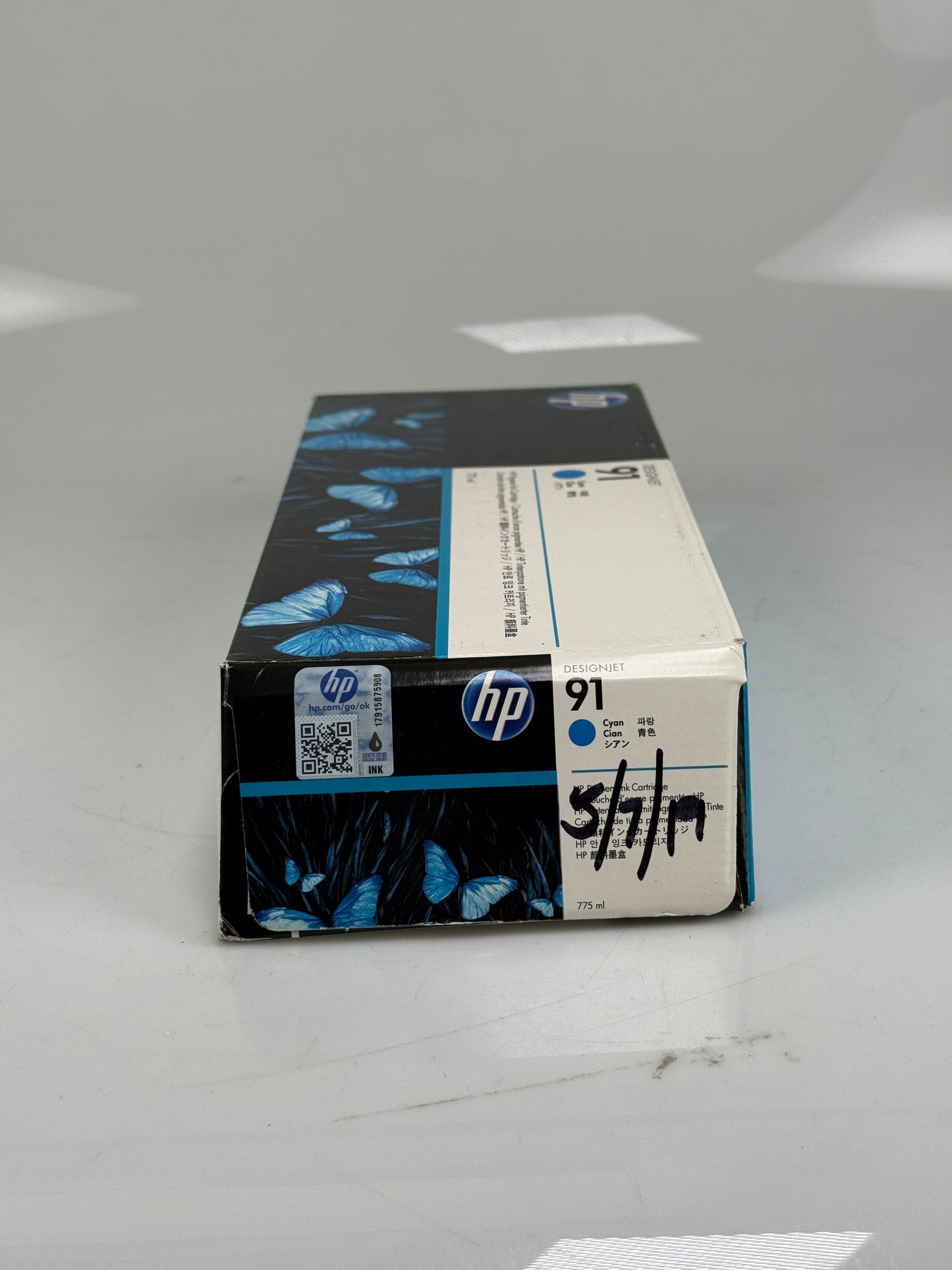 Genuine HP 91 C9467A DesignJet Cyan Ink Cartridge NEW OEM SEALED 05/2019