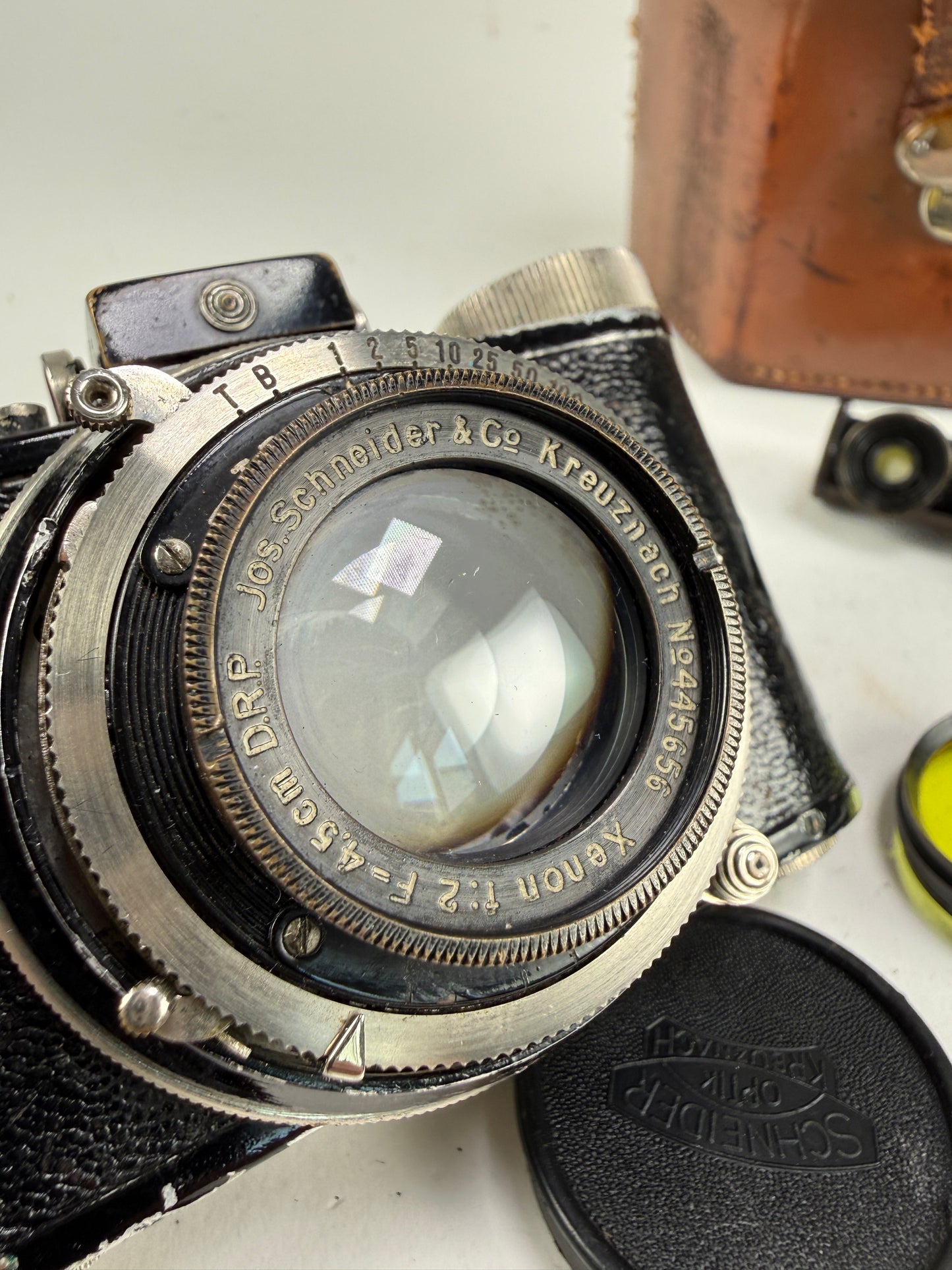 Kodak Nagel Pupille 127 Film Camera w Xenon 45mm f2 Lens Filters, case, leica FOFER