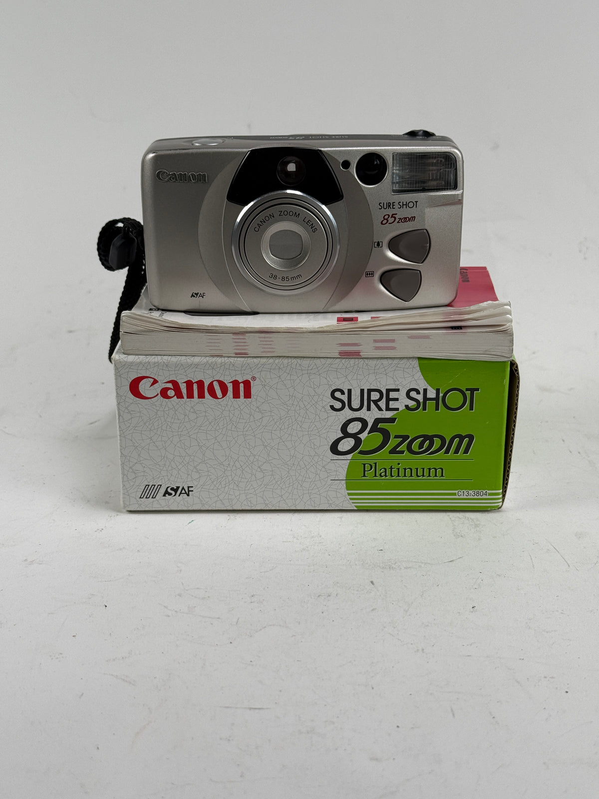 Canon Sure Shot 85 Zoom Platinum 38-85mm 35mm Film Point Shoot Camera