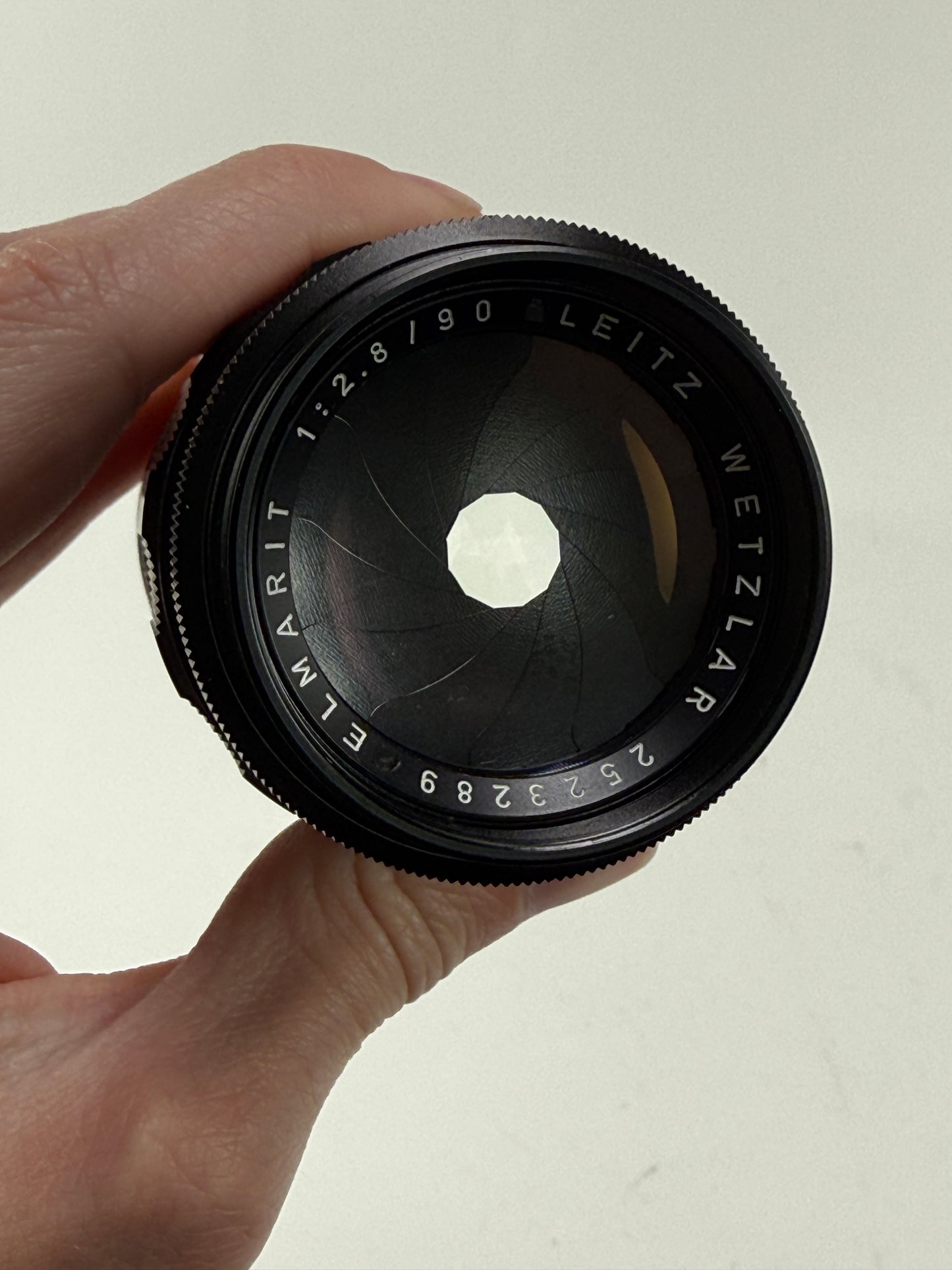 Leica 90mm f2.8 Elmarit Black M mount lens