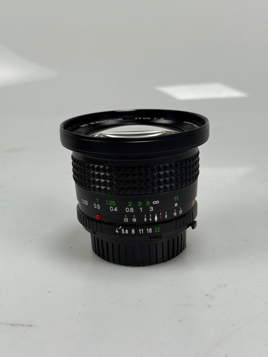 Rare Minolta New MD NMD 17mm F4 Ultra Wide Angle MF Lens