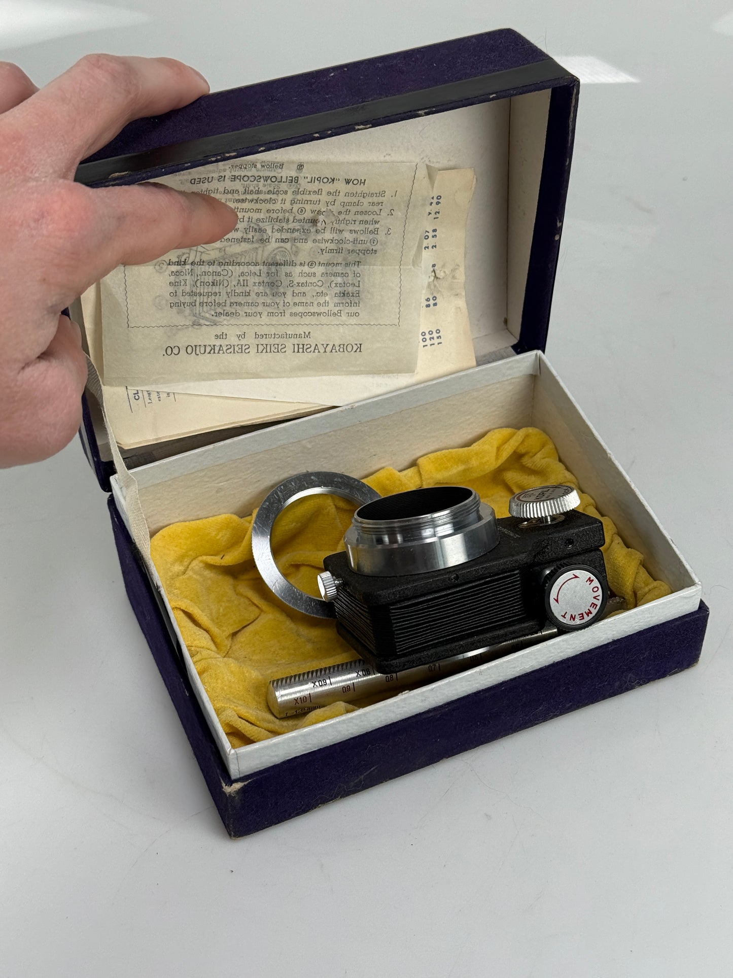Rare Kopil Folding Bellowscope for Leica LTM and M mount