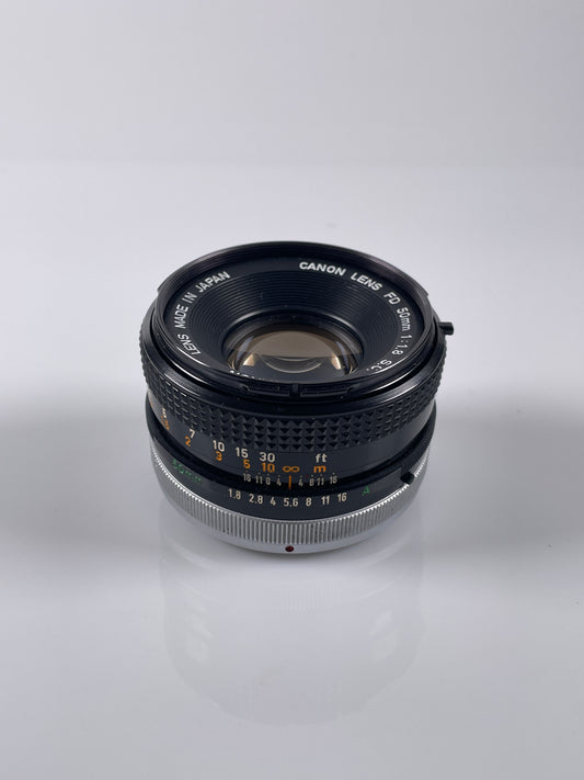 Canon 50mm F1.8 SC FD mount lens