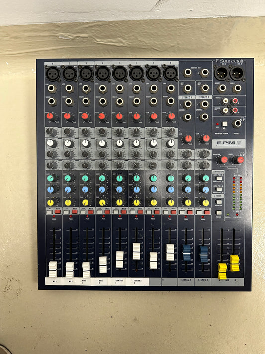 Soundcraft EPM8 8-Channel Analog Mixer EPM-8 Mixing Console Live Studio