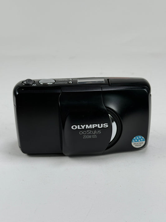 Olympus Zoom 105 AF 35mm Point & Shoot Film Camera Black