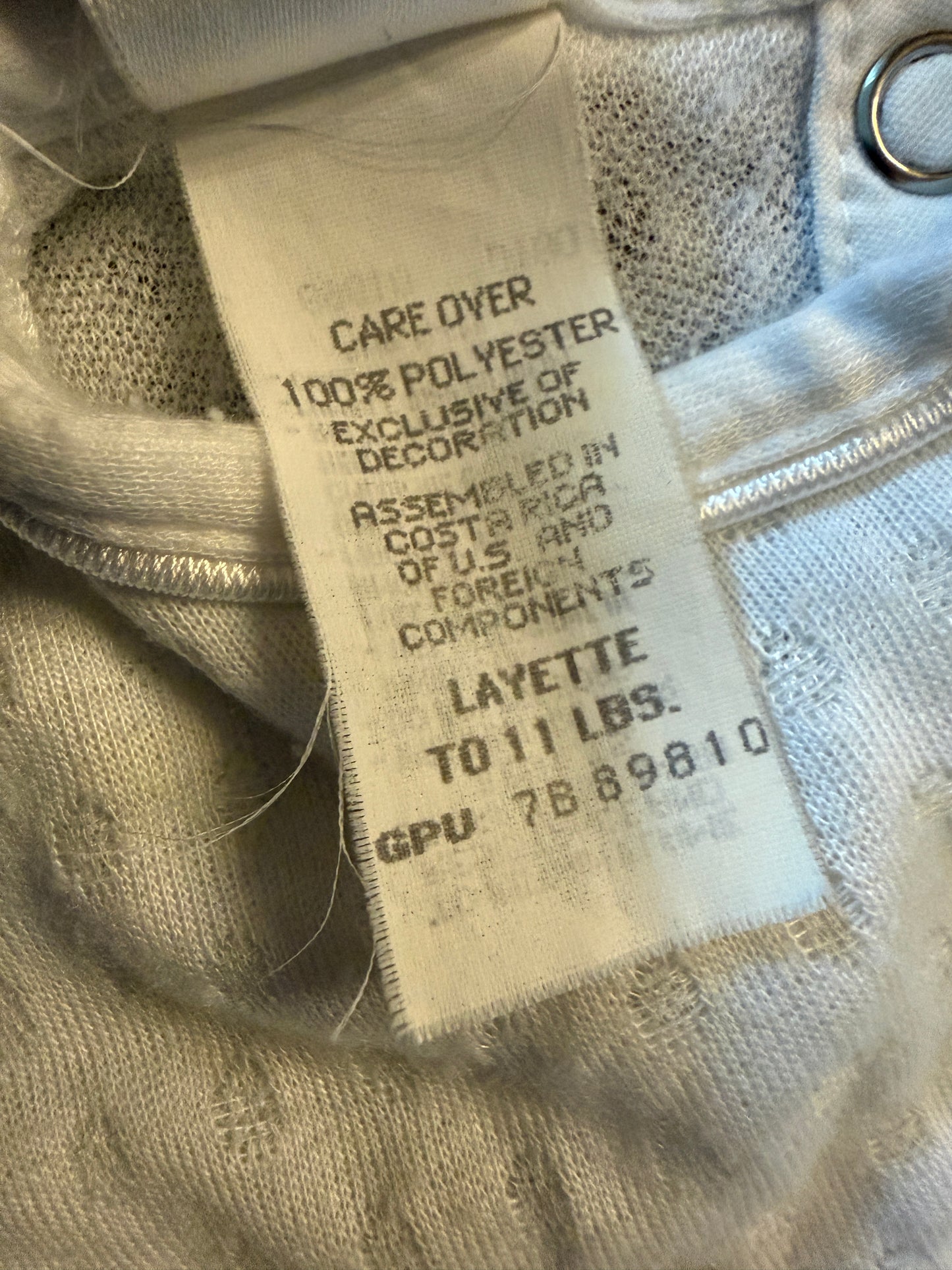 Vintage Baby Christian Dior designer white layette sleep gown newborn up to 11 lbs