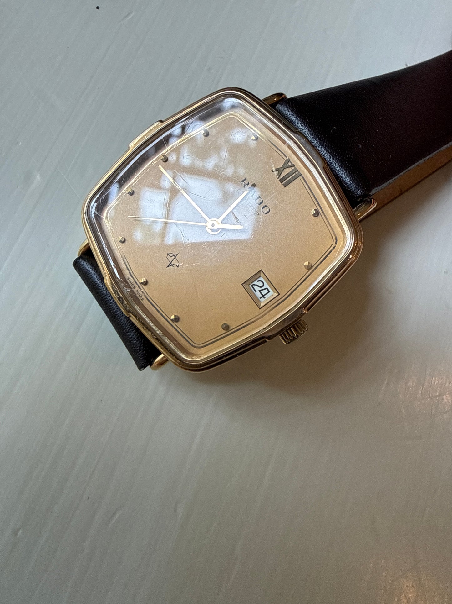 RADO Watch 113.5147.2 Date Quartz Women's Gold Brown Case 29mm x 34mm