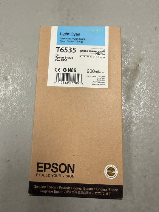 Genuine Epson T6535 Light Cyan Ink Cartridge for Stylus Pro 4900