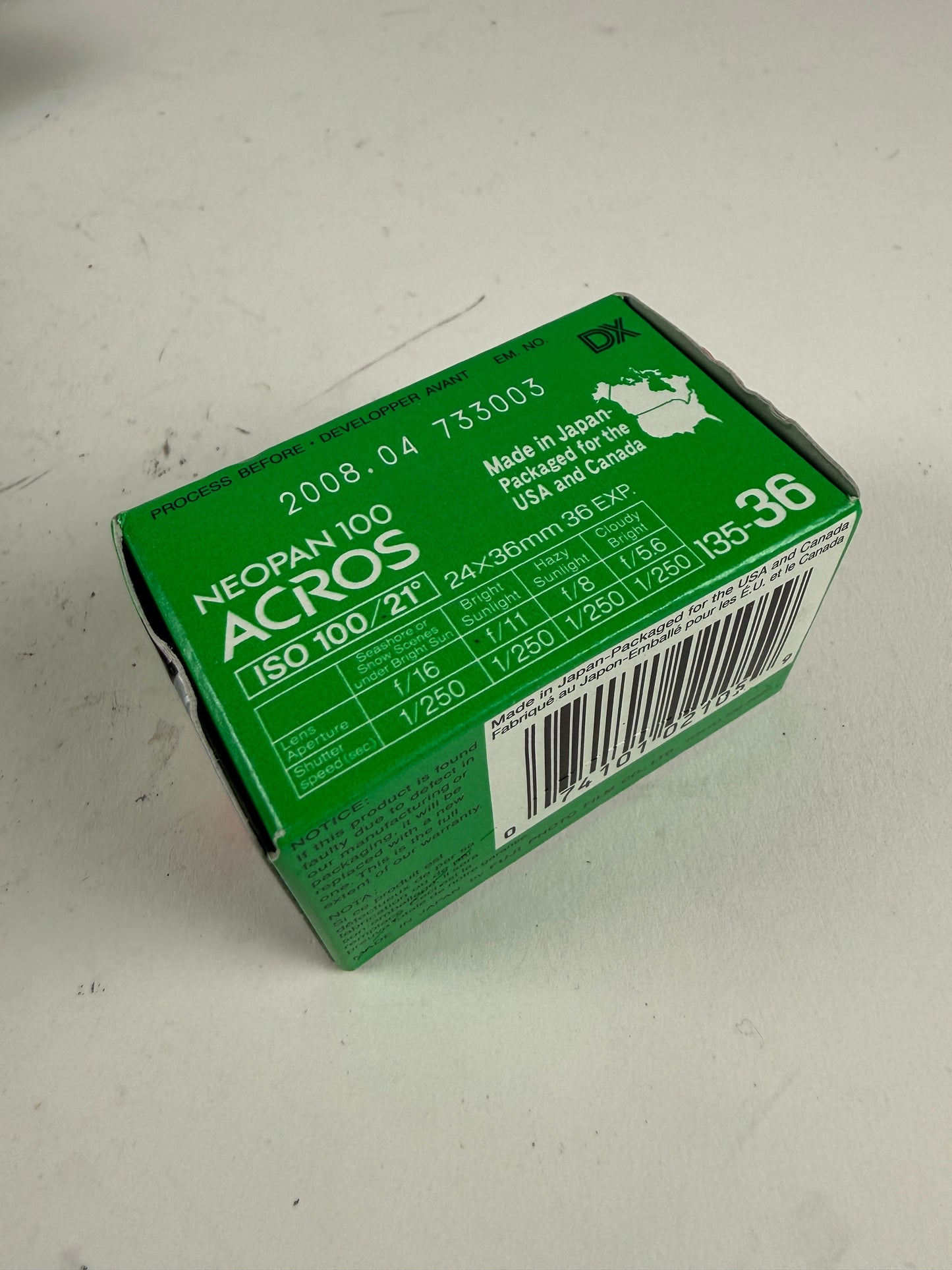 Fujifilm Neopan 100 Acros Black and White Negative Film, 35mm Roll Film, 36 Exposure